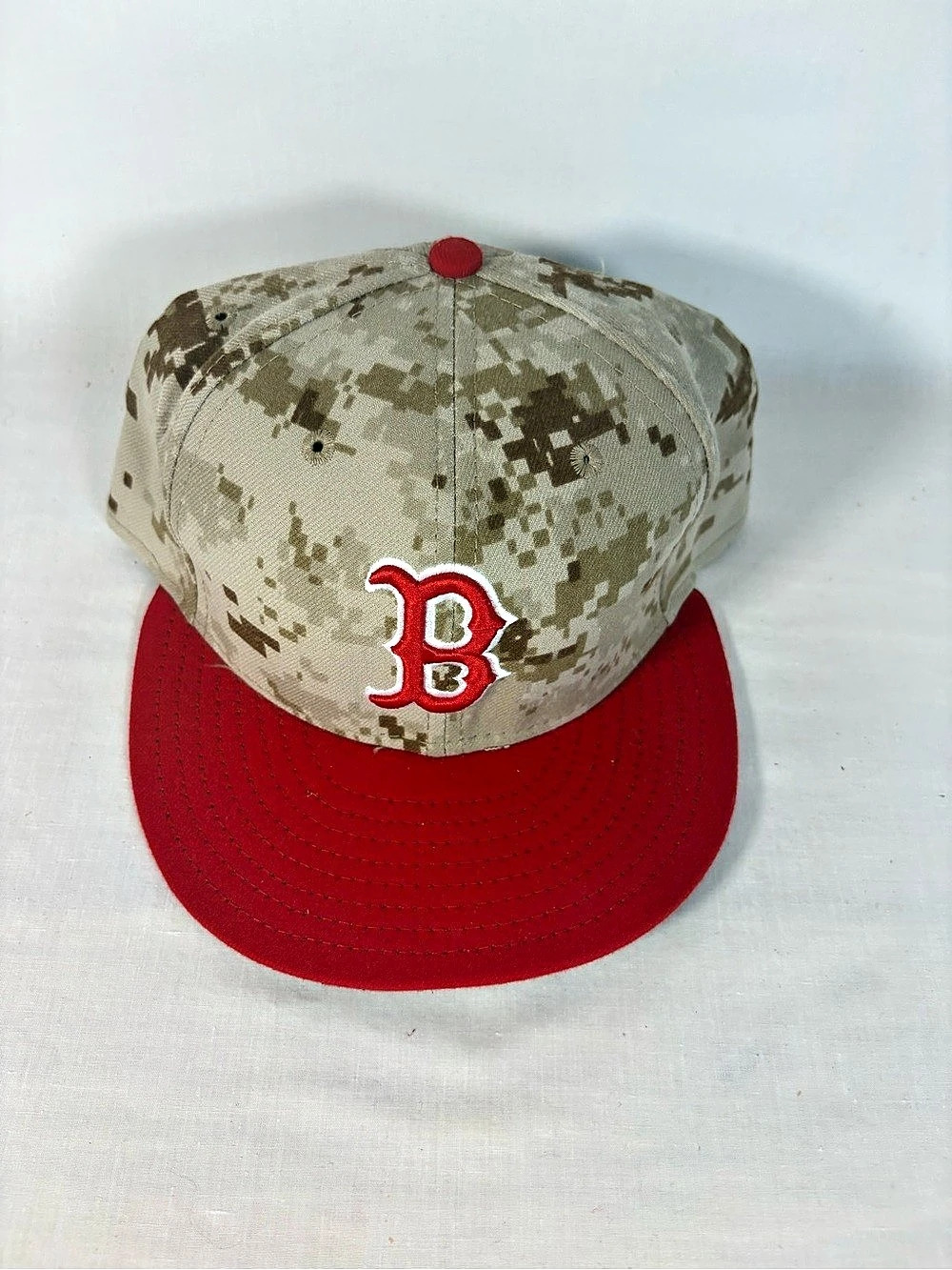 New Era Boston Red Sox 59FIFTY Fitted Hat Tan & Red 7 5/8